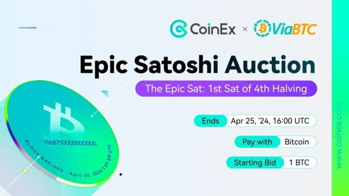 Subasta histórica en CoinEx: ¡Ahora en progreso &#8220;Epic Sat&#8221;!