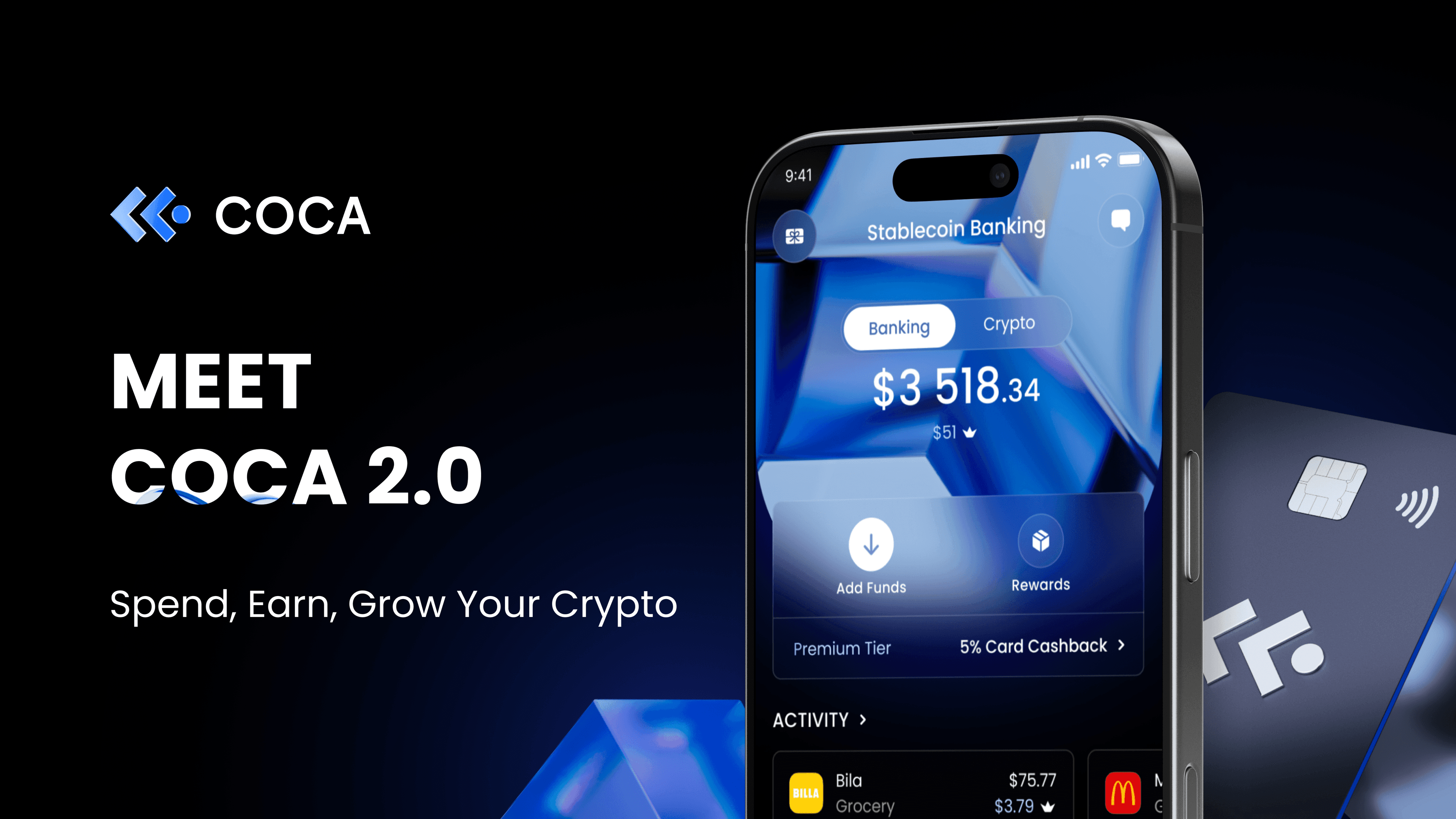 Lanzamiento de COCA 2.0: app bancaria de autocustodia impulsada por stablecoins