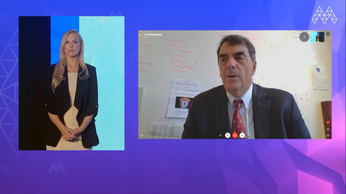 Tim Draper mientras hablaba sobre las potencialidades del Bitcoin