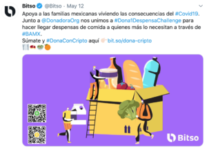 Bitso donaciones Mexico