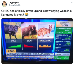 Tuit CNBC llama canguro al mercado