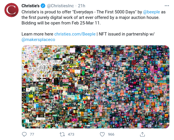 Christie crypto art