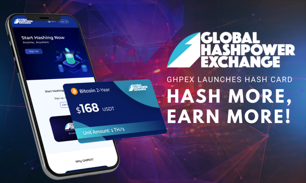 GHPEX Hash Card: ¡Más hash, gane más!