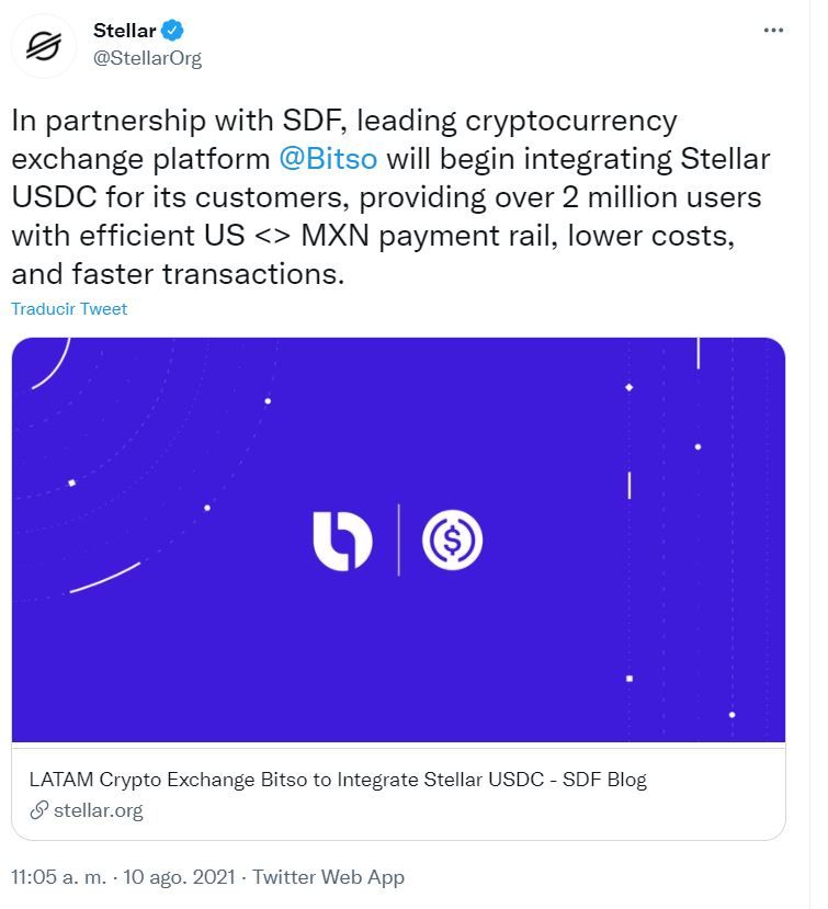 el exchange de criptomonedas mexicano bitso anuncia la integracion de stellar usdc grafika numer 1
