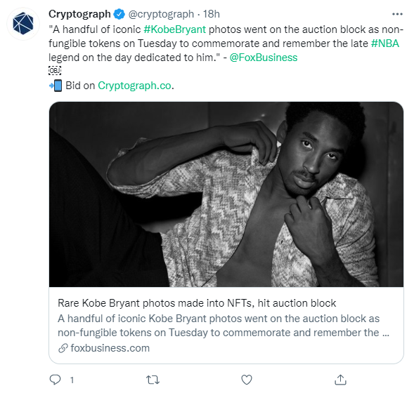 Rare Kobe Bryant photos made into NFTs, hit auction block
