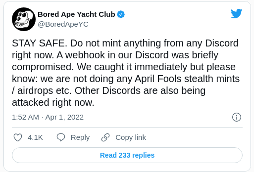 Equipe do Bored Ape Yacht Club tem Discord hackeado e NFT roubada - TecMundo