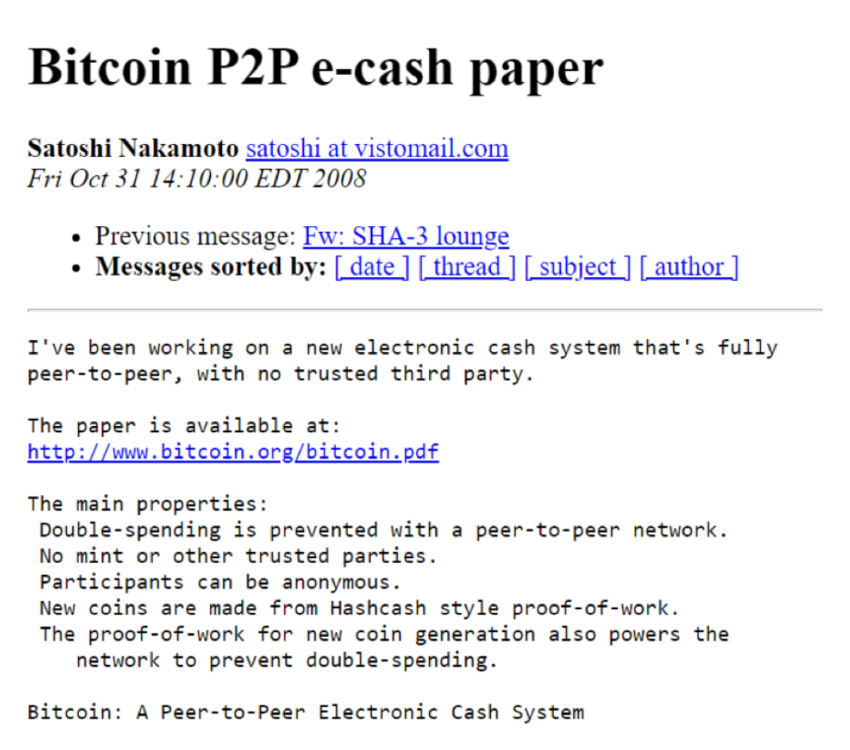 Whitepaper Bitcoin Proof of Work