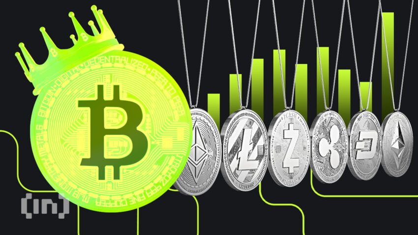 La tasa de dominio de Bitcoin (BTCD) registra máximo de 5 meses