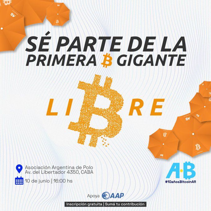 ONG Bitcoin Argentina convoca a formar la "B" más grande del mundo como señal de libertad