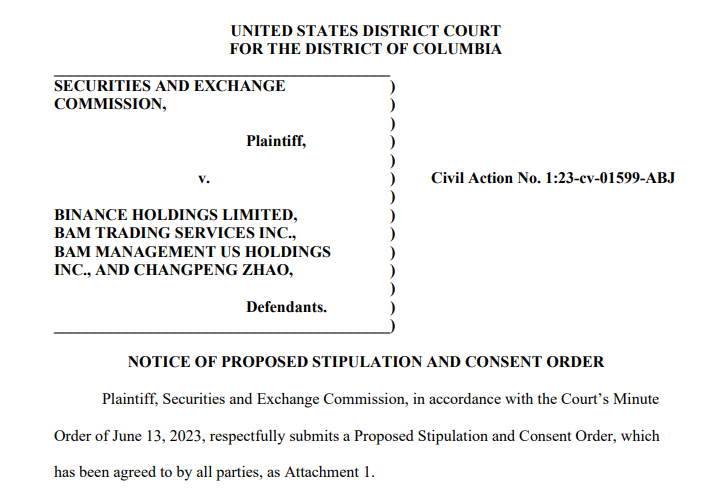 Binance.US y la SEC habrían llegado a un acuerdo