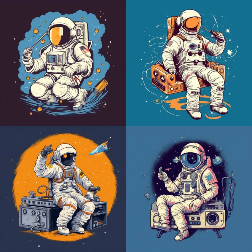 Un ejemplo de un diseño generado por IA para la venta.