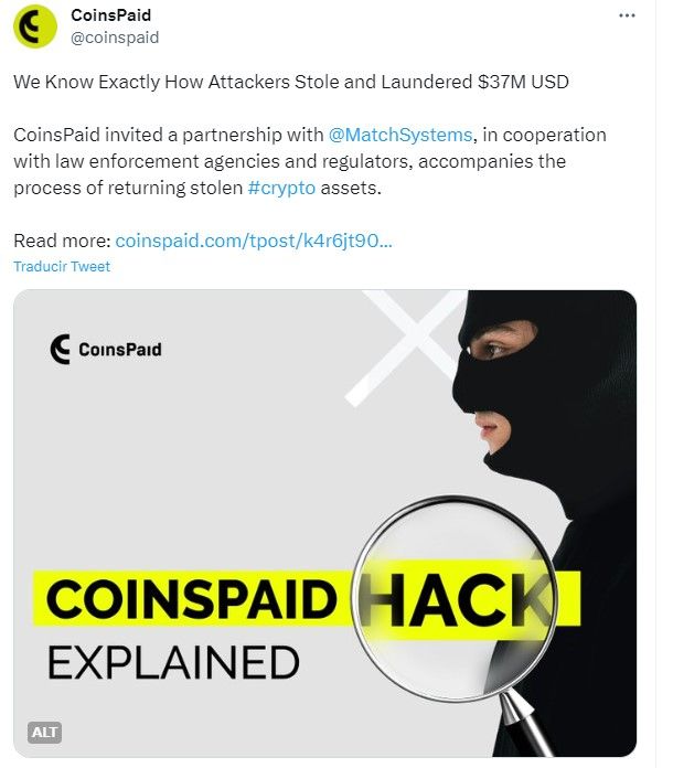 x tuit coinspaid hack hacker
