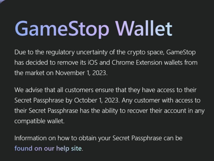 Gamestop Wallet BeInCrypto.