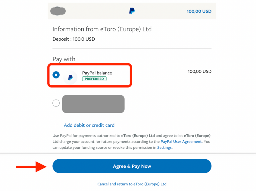 paso 4 comprar XRP con Paypal