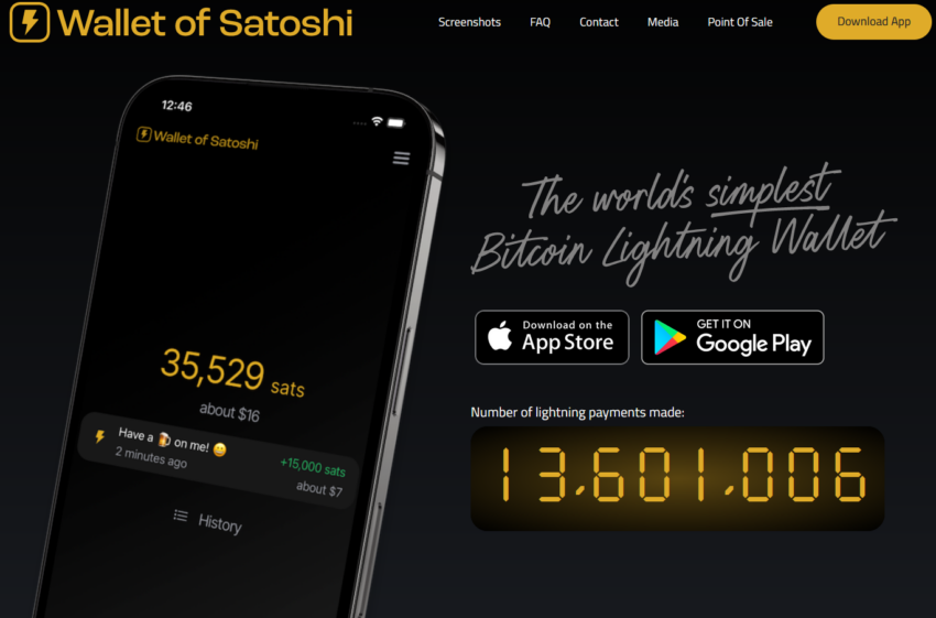 wallet of Satoshi bitcoin lightning eeuu