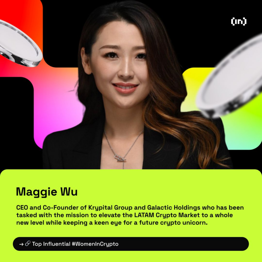 Maggie Wu, cofundadora de Galactic Holding (empresa matriz de TruBit) ha sido una de las mujeres más destacadas del ecosistema cripto en Latinoamérica.