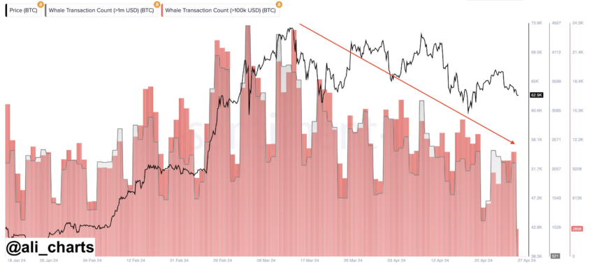 Análisis del precio de Bitcoin. Fuente: X/@ali_charts
predicción mayo