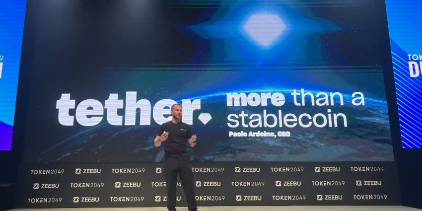 Paolo Ardoino presenta el nuevo framework de Tether. Fuente: X/@Tether_to