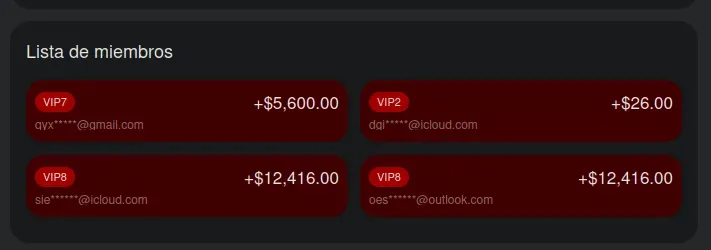 Presunta lista de miembros VIP de PDVSA y sus inversiones. 